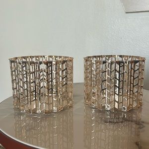 ✨New bath and body works gold candle holder set✨